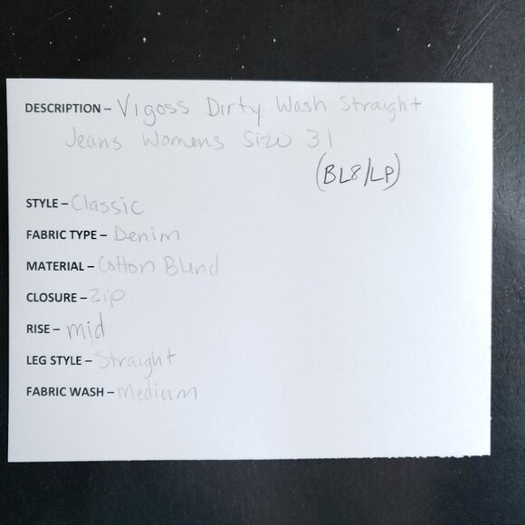 Vigoss Dirty Wash Straight Jeans Women's Size 31 - Picture 7 of 7